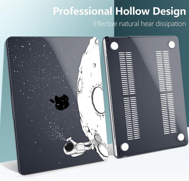 DONGKE for M4 MacBook Air 13.6 Inch Case 2025 2024 2023 2022 Model A3240 A3113 A2681 M3 M2 Chip, Plastic Hard Shell Case Cover with Touch ID for MacBook Air 13 Inch M4 - Astronaut - Image 4